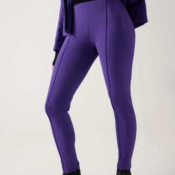 NWT Athleta Glacier Snow Skinny Pant Ski Pants Purple Womens Size 8 Leggings - Picture 1 of 16